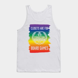 Closets are for Board Games (inverted alt) Tank Top